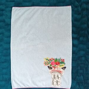 Kitchen Towel With Embroidered Emu